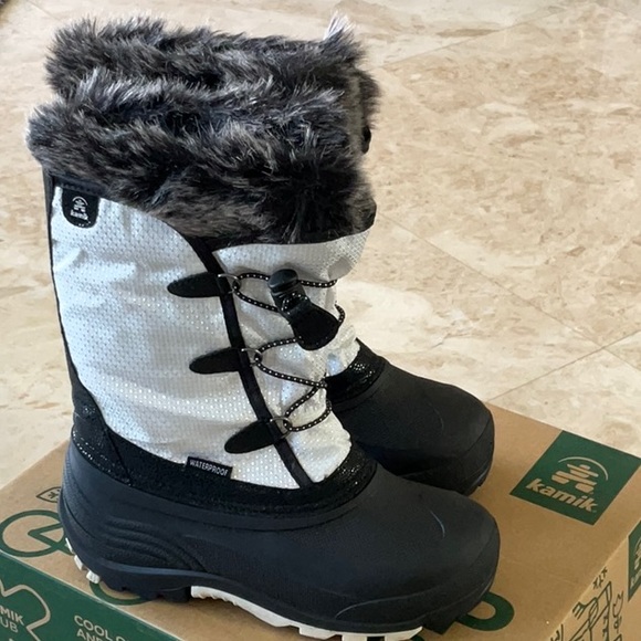 Kamik WaterProof Powdery White Youth Junior Boot - Picture 4 of 4